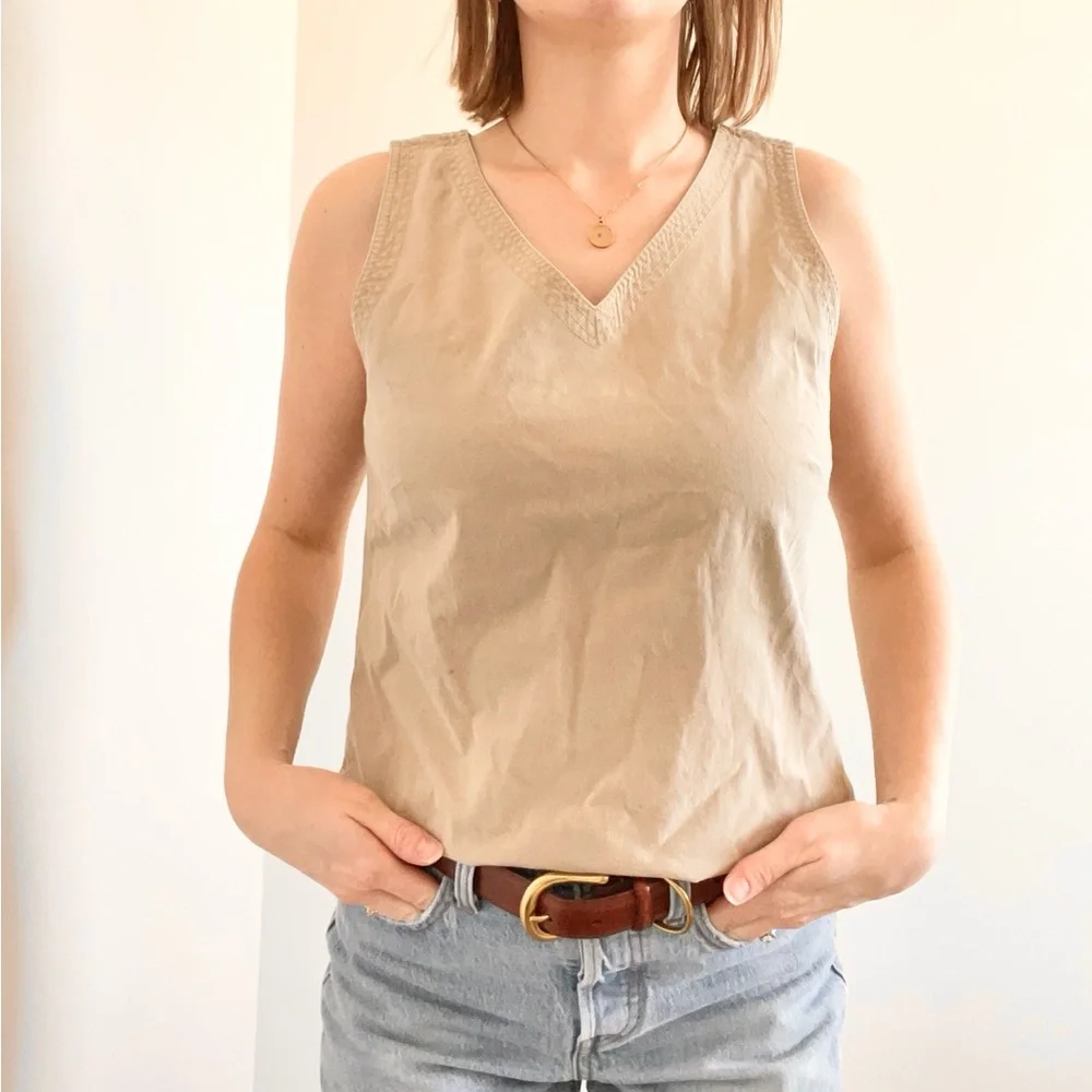 Vintage Ann Taylor Tan Tank Top